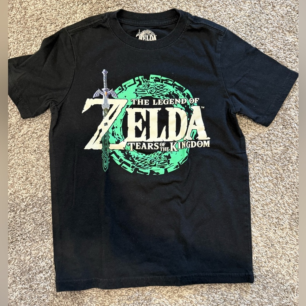 Zelda Kids Black T-Shirt - Short Sleeve